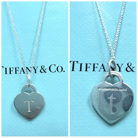 Tiffany & Co. Jewelry - 🔴Authentic Tiffany & CO  Initial  ‘ T ‘ Heart Pendent Necklace.🔴
